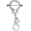 Lock Me Up Crystalline Handcuff Dangle Nipple Ring