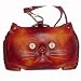 A Persian Kitty Design, Unique Handmade Real Leather Coin Purse W/wristlet Strap.A Collectible Leathercraft Item