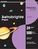 Wausau Astrobrights Heavy Duty Paper, 24 lb, 8.5 x 11 Inches, Planetary Purple, 500 Sheets (22678)