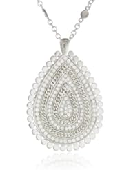 Anna Beck Designs "Lombok" Sterling Silver Large Chain Drop Pendant Necklace