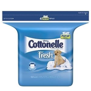 Cottonelle Fresh Care Flushable Moist Wipes Refill, 168ct