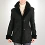 BGSD Women's Spanish Merino Shearling Coat - Misses Black XL