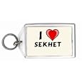 I Love Sekhet Keychain