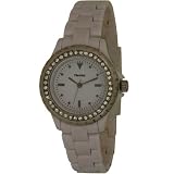 Henley H0836.4 Womens Watch with White Dial and Stone Set Case with White Plastic Strap