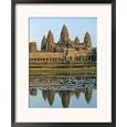 The Stone Causeway Leading to the Angkor Wat Temple in Evening Light, at Siem Reap, Cambodia, Asia Framed Art Poster Print by Gavin Hellier, 18x22