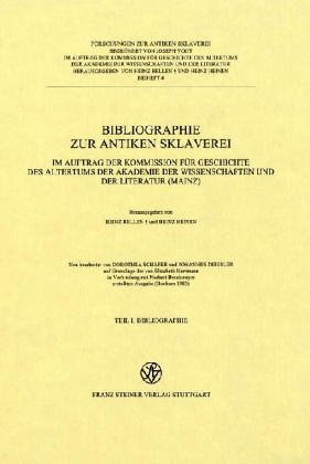Bibliographie zur antiken Sklaverei, 2 Bde.