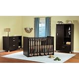 Milano Two Piece Convertible Crib Set in Mocacchino