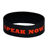 Speak Now Black Rubber Bracelet