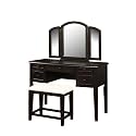 Powell Antique Black with Sand Through Terra Cotta Vanity Mirror and Bench