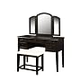 Powell "Antique Black" with Sand Through Terra Cotta Vanity, Mirror & Bench