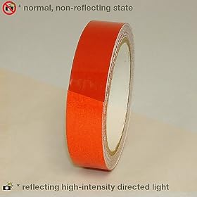 JVCC REF-7 Engineering Grade Reflective Tape: 1 in. x 10 yds. (Red)