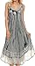 Sakkas Alexis Embroidered Long Sleeveless Floral Caftan Dress/Cover Up