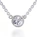 Sterling Silver Round CZ Necklace 17