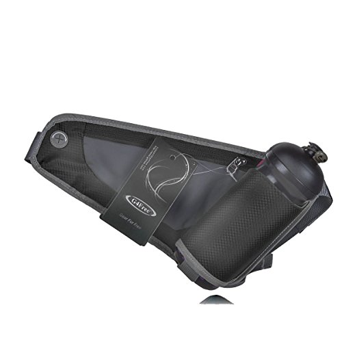 G4Free ランニングポーチ ボトル ジョギングポーチ ランナーポーチ 2way ウエストバッグ サイクリングポーチ イヤホンの専用穴付 2点固定式