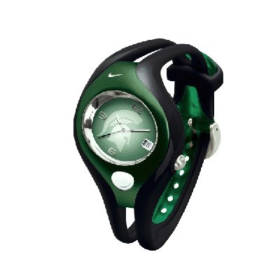 Nike Triax Swift Analog NCAA Michigan State University Team Watch - Black/Gorge Green - WD0107-009