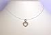 Necklace - N100 - Small Crystal Heart on White Cord ~ Clear AB