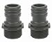 Gilmour Full Flow Male Hose End Quick Connectors, #29QMFF, Teal & Black