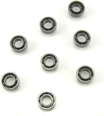 TRB RC 8pcs 3x6x2mm MR63 Open Ball Bearings Chrome Steel