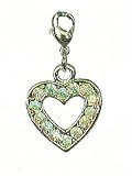 Charm Clip - P32 - Crystal Heart ~ Clear AB - B000AQSSPI