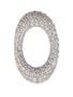 14k White Gold 105 Diamonds Oval Slide Pendant