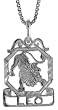 Sterling Silver 3/4" (19mm) Tall Zodiac Pendant for LEO