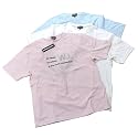 16/1 綿スラブ天竺 半袖Tシャツ 両面プリント