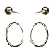 14K Gold Hoop and Ball Stud 2-Pair Earring Set