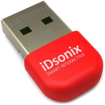 iDsonix® USB Bluetooth Version 4.0 Micro Adapter with Latest CSR8510A10 Chipset Low Energy Technology (Compatible with Windows 8, 7, XP, Linux)-Red