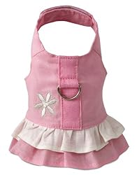 Doggles Hemp Dress Dog Harness with Flower