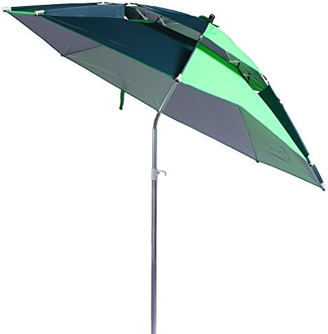 Sougayilang Double Layers Anti-uv Water-resistant Sunscreen Umbrella for Patio Beach Lawn Picnic Fishing Camping Garden
