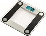 EatSmart Digital Bathroom Scale w/ Extra Large Backlit 3.5 Display and Step-On Technology, Black