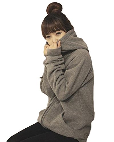 （ヤンググロり）YOGLY 秋冬スタイル　ゆるい カラフル　パーカー アウター フード 付き レディース 可愛い パステルカラー ジップアップ スポーツ/デート/ルームウェア　長袖　トレーナー　厚手