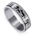6 MM Wide Environment Band .925 Sterling Silver Ring