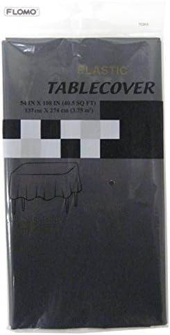 FLOMO Nygala TC315 Rectangular Table Cover, 54 x 108", Black