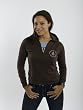 Ai Women's Zip-up Hooded Sweatshirt (Brown)