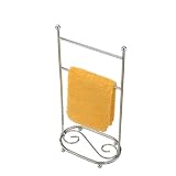 Aquatico Vertical Swirl Base Fingertip Towel Stand, Platinum by AQUATICO