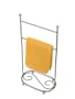 Aquatico Vertical Swirl Base Fingertip Towel Stand, Platinum
