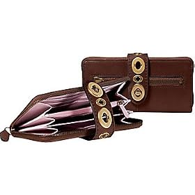 AUTHENTIC COACH LEGACY LEATHER TURNLOCK ZIP ACCORDIAN WALLET 41151