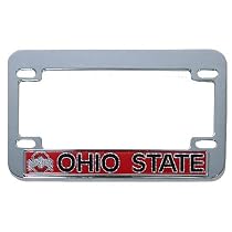 Ohio State Buckeyes Hologram Chrome Motorcycle License Plate Frame