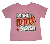 Im The Big Sister/Little Sister/Big Brother/Little Brother T-Shirts - New Baby Gift (Pink & Blue) (Little Sister, Newborn)