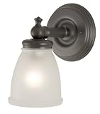 Delta Faucet 17061-34 Victorian Vanity, 1 Light, Acid Etched Glass with Oil Rubbed Bronze Finish