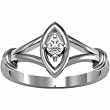 Platinum Diamond Promise Ring - 0.10 Ct.