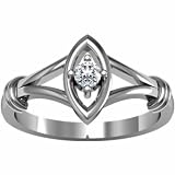 18K White Gold Diamond Promise Ring - 0.10 Ct.