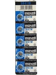 Maxell SR41W 392 Silver Oxide Watch Battery(5 Per Pack)