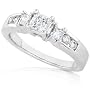 3/4ctw Diamond Princess-cut Three stone Ring�in 14kt White Gold (HI/I1)