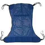Drive Medical Full Body Patient Lift Sling without Commode Opening, Blue, Large