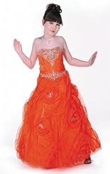 Girls Chiffon/Taffeta/Tulle  Applique Crystal Lace Crystals Beaded  Ball Gown Flower-Girl Dress/Pageant Dress 