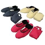 TRV くるくる2WAYスリッパチェック　Lサイズ　ネイビー