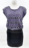 La Rok Dula Purple and Black Drop Waist Dress