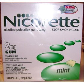 Nicorette Stop Smoking Aid, 2 Mg, Gum, Mint, Starter Kit, Bonus 110 Pieces Exp/2/2008